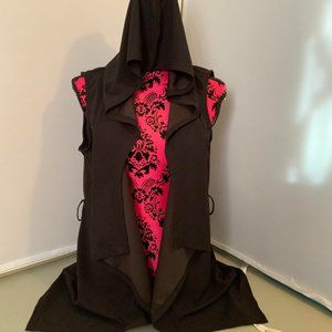 Chainscroll Sleeveless light weight open front cardigan/jacket (L) 1NWT0022